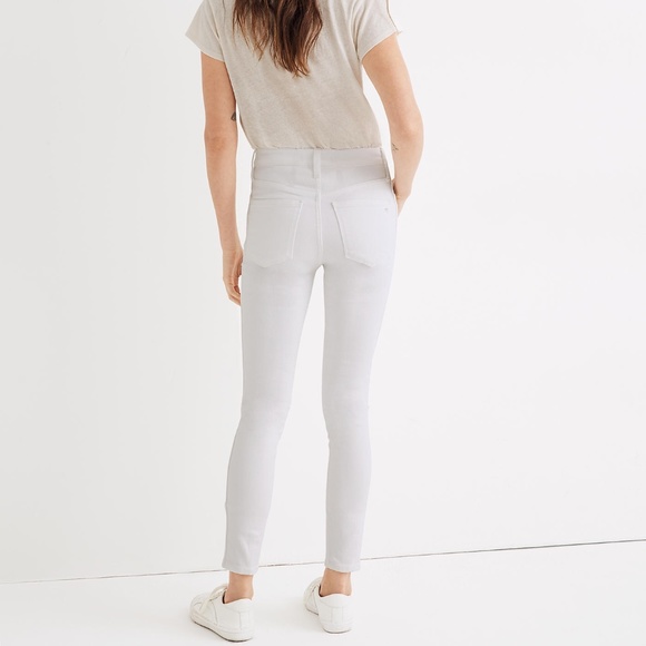🆕 Madewell 10” High-Rise White Skinny Crop Jeans - Size 25, NWT, Denim - Picture 4 of 5